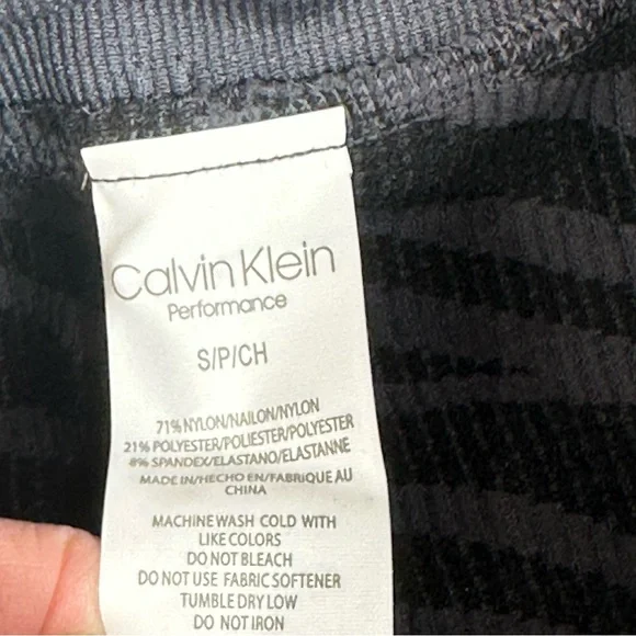 CALVIN KLEIN leggings performance ANIMAL PRINT sexy  athletic wear black S small - Picture 4 of 7